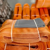 Sapan Polyester Spanzet 10 Ton 8 Metre Kırmızı Sağlam Yük Kaldırma Taşıma İndirme Esnek Halat thumbnail 5
