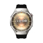 Huawei Watch GT6 Pro 46mm İle Tam Uyumlu Kordon Metal Tokalı Yumuşak Silikon Kordon Kayış  Siyah thumbnail 3