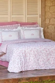 Versay Çift Kişilik Percale Nevresim Takımı Pembe - 10