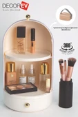 360° Döner Sistem Makyaj Organizeri – Büyük Kapasiteli Makyaj ve Kozmetik Düzenleyici + Çanta Boy Organizer Hediyeli thumbnail 1