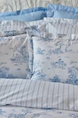 Parisien Çift Kişilik Percale Nevresim Takımı Mavi - 9