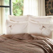 Karaca Home Birdy Kahve Çift Kişilik Çarşaf Set - 4