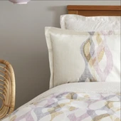 Karaca Home Joan Çift Kişilik %100 Pamuk Saten Nevresim Takımı Bej thumbnail 8