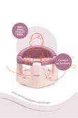 Babyjem Önden Açılır Mama Sandalye Oturağı Ve Minderi - 2 'Li Set Mürdüm - 2