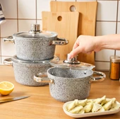 Karaca Biogranit Nare 6 Parça Midi Tencere Seti Blue thumbnail 7