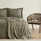 Karaca Home Weena Çift Kişilik Krep Nevresim Jakar Pike Takımı Yeşil thumbnail 6