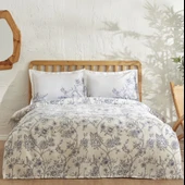 Karaca Home Reese Pamuk Tek Kişilik Pike Takımı Mavi thumbnail 1