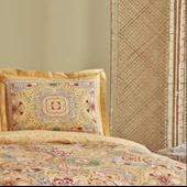 Karaca Home Manas %100 Pamuk Çift Kişilik Nevresim Takımı Hardal thumbnail 8