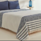 Karaca Home Amanda Jakar Çift Kişilik Pike Takımı İndigo thumbnail 2