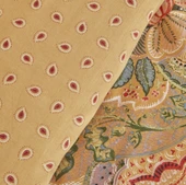 Karaca Home Manas %100 Pamuk Çift Kişilik Nevresim Takımı Hardal thumbnail 4