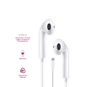 Polosmart PBS227 Kablolu Type-C Girişli Kulak İçi Kulaklık Beyaz - 2