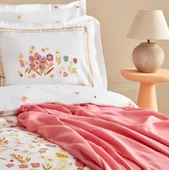 Karaca Home Jora %100 Pamuk Çift Kişilik Nevresim Pike Takımı Somon - 3