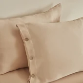 Karaca Home Nevada Çift Kişilik Krep Nevresim Jakar Pike Hediyeli Takım Bej - 4
