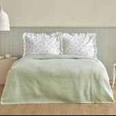 Karaca Home Lidya %100 Pamuk Tek Kişilik Pike Takımı Yeşil thumbnail 5