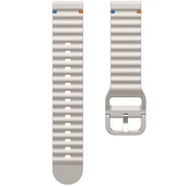 Huawei Watch GT6 Pro 46mm İle Uyumlu Dalga Desenli Tokalı Yumusaş Soft Silikon Kordon  Starlight thumbnail 6