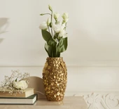 Karaca Coretta Vazo 11 x 19 cm Gold thumbnail 5