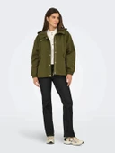 Only 15354468 Kapsonlu Kadin Mont - Haki - 2