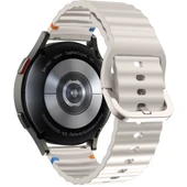 Huawei Watch GT6 Pro 46mm İle Uyumlu Dalga Desenli Tokalı Yumusaş Soft Silikon Kordon  Starlight thumbnail 2