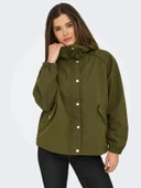 Only 15354468 Kapsonlu Kadin Mont - Haki - 7