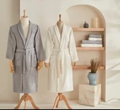 Karaca Home Waffle Aile Banyo Seti Off White - 1