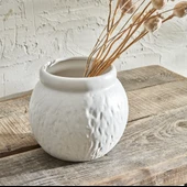 Karaca Russel Oval Vazo 20.5 x 20.5 x 18 cm Beyaz thumbnail 3