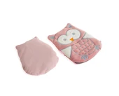Babyjem Kiraz Çekirdekli Baykuş Kadife Rahatlatıcı Gaz Kemeri & Gaz Yastığı - Gül Kurusu - 3