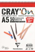 Supertrend Cray'On Eskiz Çizim Defteri Üstten Spiralli 120 gr. A5 50 yp. - 1