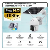 Sim Kartlı 4g Ptz 360 Hareketli Solar Güneş Enerjili 1080p Kamera Türkçe Program Son Sürüm - 2