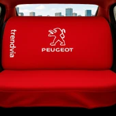 Peugeot Kırmızı Renk Ön Arka Koltuk Kılıfı Penye Servis Tipi Araba Koltuk Koruyucu - 2