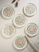 Boho Handmade 6 lı Pasta Tatlı Tabağı- Stackable 20 cm. thumbnail 1