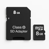 Micro SD Hafıza Kartı 8GB Class 10  SD Adaptör  Yüksek Hızlı Veri Transferi - 1