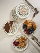 Boho Handmade 6 lı Pasta Tatlı Tabağı- Stackable 20 cm. thumbnail 5