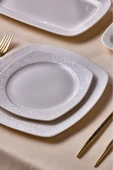 Square Bone Salen 57 Parça 12 Kişilik Yemek Takımı thumbnail 4