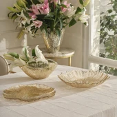 Karaca Home Jolie Vazo Gold 23X13,5X23 cm - 3