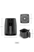 Smart Cook 60 Dakikaya Kadar Zaman Ayarlı Compact Airfryer Krem 2 Kişilik - 7