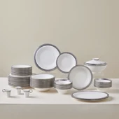 Karaca Royal Bone Kate 55 Parça 12 Kişilik Yemek Takımı Platin  thumbnail 5