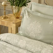 Karaca Home Holly 80 Tel %100 Pamuk Saten Çift Kişilik Nevresim Takımı Mint - 8