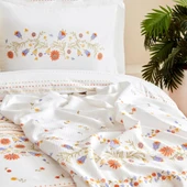 Karaca Home Clarice %100 Pamuk Çift Kişilik Nevresim Pike Hediyeli Takım Multicolor - 5