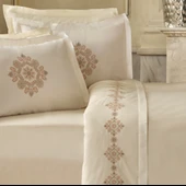 Karaca Home Kelsey Nakışlı %100 Pamuk Çift Kişilik Nevresim Takımı Beyaz - 2