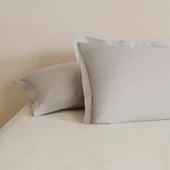 Karaca Home Basic Volanlı 2'li Yastık Kılıfı Gri 50X70 Cm - 1