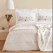 Karaca Home Clarice %100 Pamuk Çift Kişilik Nevresim Pike Hediyeli Takım Multicolor - 3