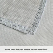 Karaca Home Alya Fistolu Bambu Çift Kişilik Pike Mavi thumbnail 5