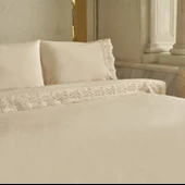 Karaca Home Carmello Brodeli %100 Pamuk Çift Kişilik Nevresim Takımı Bej thumbnail 8