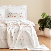 Karaca Home Clarice %100 Pamuk Çift Kişilik Nevresim Pike Hediyeli Takım Multicolor - 8