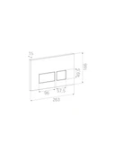 Turkuaz Ova Gömme Rezervuar 3'lü Set Kumanda Paneli+Stop Valf - 4