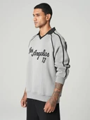 Polo Yaka Los Angeles 13 Oversize Sweatshirt - 2