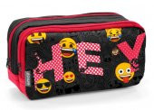 Hey Emoji Kırmızı-Siyah Kalem Çantası (Yaygan 22134) - 1