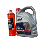 Kırmızı G12 Organik Antifriz -56 Derece 3 Litre ve Konsantre Cam Suyu 1 Litre Takım Seti thumbnail 1