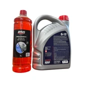 Kırmızı G12 Organik Antifriz -56 Derece 3 Litre ve Konsantre Cam Suyu 1 Litre Takım Seti thumbnail 2