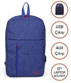 İbag 17 Kırçıllı Lavanta Laptop Sırt Çantası thumbnail 1